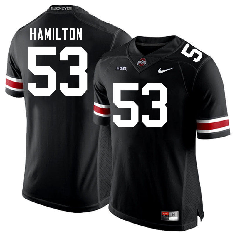 #53 DaVon Hamilton Ohio State Buckeyes Jerseys Football Stitched-Black